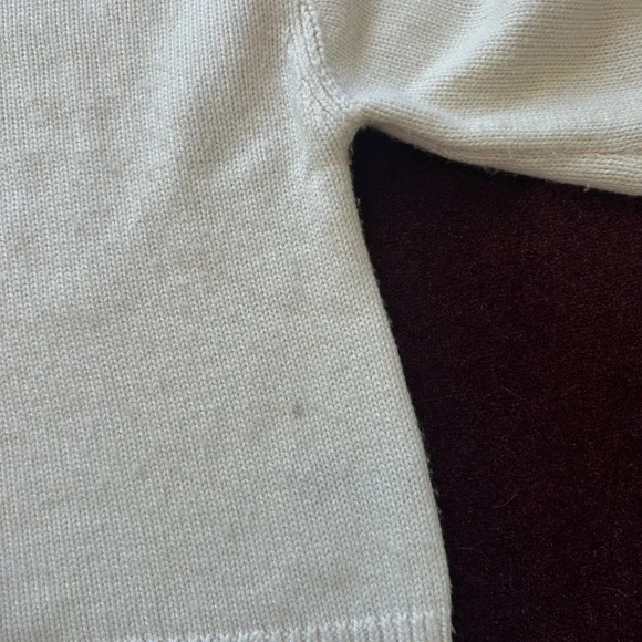 Rag & Bone Cream V-Neck Oversized Sweater - Picture 3 of 3